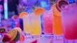 A display of mocktails and nonalcoholic drinks served at the event promoting a healthier alternative to traditional nightclub scenes.