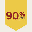 90% percent discount tag. for sale. promotion. special offer promotion. discount percentage. vector 