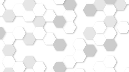 Poster - Abstract geometric shape technology digital hi tech concept background. Abstract futuristic geometric backdrop honeycomb pattern wallpaper with copy space for text or images.