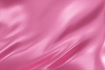 Wall Mural - Abstract pink gradient background. Minimalistic subtle wavy silk texture. 3D vector illustration.