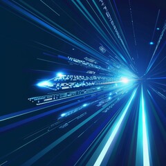 Poster - Abstract background featuring the technology of  arrows at high speed.