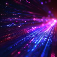 Poster - Contemporary digital business technology abstract design with blue and purple color scheme.