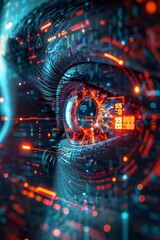 Poster - Cutting-edge technology with iris recognition feature ensuring top-notch security and data protection protocols