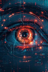 Poster - Cutting-edge technology with iris recognition feature ensuring top-notch security and data protection protocols