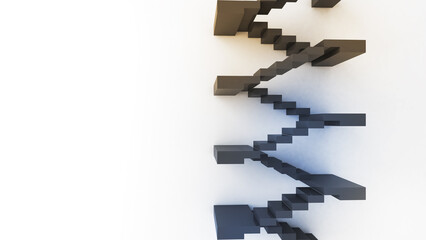 Poster - Abstract background of stairs corridor travel, pursuit and endeavor concept.,3d rendering