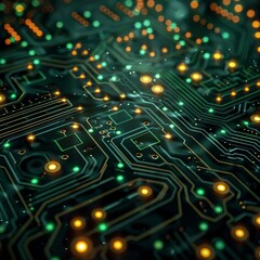 Aufkleber - funky circuit-themed background aesthetic