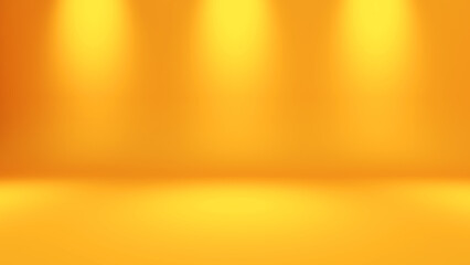 Poster - gold stage on gold background spot light ,mockup podium for product presentation, 3d rendering