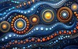 © tonstock - A painting created with AI software inspired by abstract Aboriginal art techniques.