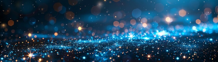 Wall Mural - the cluster of radiant stars glitters brightly amid the vast expanse of the night sky, evoking a sen