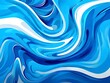 Abstract mixture of white and blue, colors. Fluid art. Designed for background, banner, template, poster, postcard, wallpaper.	
