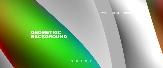 Fototapete - A colorful geometric background resembling a rainbow of colors. It could be used as a design for a gadget, electronic device, vehicle door, or automotive exterior