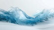 © Riaz Khan Awan - A cool glacier blue wave, crisp and refreshing, sweeping smoothly across a white canvas, rendered in a crystal-clear high-definition photo.