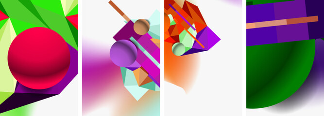 Poster - A vibrant collage featuring colorful images like a red ball in the middle, with elements such as sleeve, rectangle, triangle, art, pink, violet, font, tshirt, magenta, and pattern