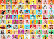 © Pixel-Shot - Big collage of happy little children on color background