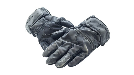 grey bike gloves isolated on transparent background