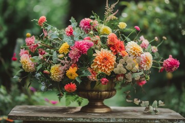 Wall Mural - Summer rustic wedding flowers 