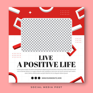 Positivism template for social media post. Trust yourself