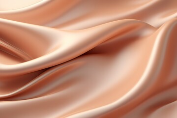 Aufkleber - 3D illustration of the  beige fabric design element. Close up of the cloth material , generated by AI, 3D illustration