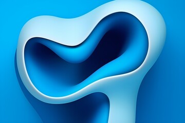 Poster - Abstract dynamic shape with ilghting smooth edges, sides. 3D illustration and rendering. Elegant line background.