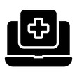 medical app glyph icon