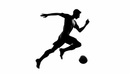 Wall Mural - Silhouette of a football player