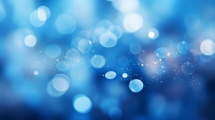 Poster - A close-up photo of a bright blue bokeh background with soft, out-of-focus lights. The background is smooth and dreamy, with no visible imperfections. The overall effect is serene and calming.