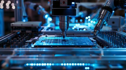 Poster - intricate circuitry of advanced electronic device showcasing cutting edge technology and innovation