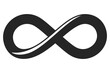 Infinity symbol or eternity loop in black fill vector