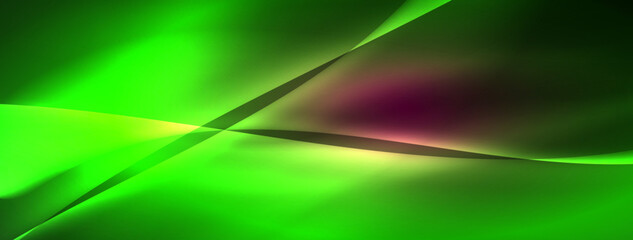 Poster - a green background with a purple light coming out of it High quality