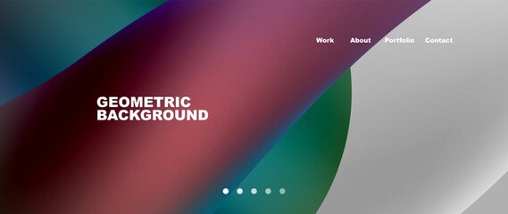 Aufkleber - A geometric background featuring a circle in the middle, displayed in electric blue and magenta colors. This multimedia design is perfect for computer hardware or peripheral gadgets