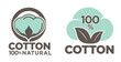 Organic Cotton Logos Collection vector