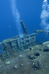 Wall Mural - Wreck of a passenger ferry Salem Express lying at the bottom of Red Sea in Egypt near Safaga