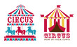 Classic Circus Tents Vector Art