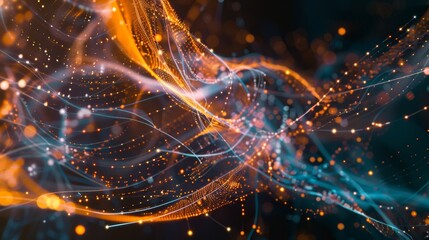 Aufkleber - A mesmerizing visualization of real-time data flows across the metaverse, showcasing the dynamic interactions of its inhabitants.