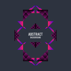 Poster - Abstract geometric background with triangles in minimalistic style. Vector illustration.