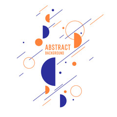 Poster - Abstract geometric background. Poster with the flat figures. Vector illustration.