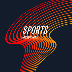 Poster - Abstract poster with color lines on a dark background. Vector illustration.
