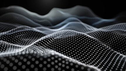 Canvas Print - abstract polygonal mesh wire wave background