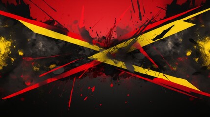 Wall Mural - black, red and yellow abstract modern background