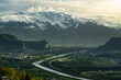 Switzerland view to a valley from Liechtenstein