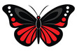 Solid color Admiral Butterfly vector design