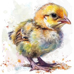 Wall Mural - chicken in a nest