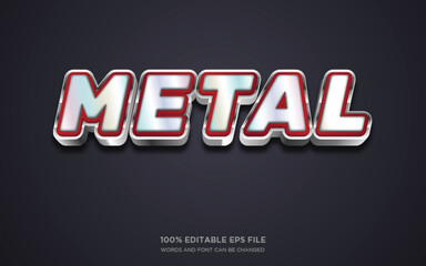 Poster - metal 3d editable text style effect