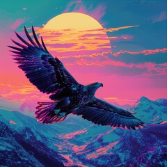 Wall Mural - eagle in the sky