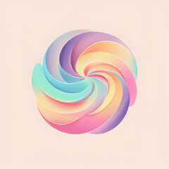 Wall Mural - Beautiful pastel logo Ai generative 