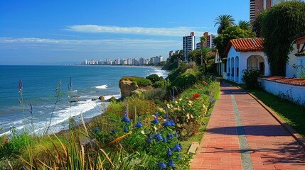 Wall Mural - Mar del Plata Beach Resort Skyline