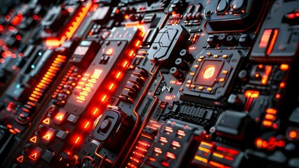 Poster - A generic abstract high tech computer hardware closeup