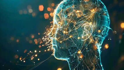 Aufkleber - Artificial intelligence and machine learning concept animation