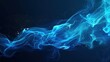 Bright blue glowing smoke abstract background. Generative AI