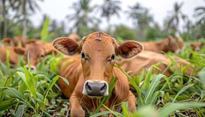 Poster - cow in the grass